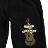 Juan Gabriel Colorful Guitar Men's Black Lounge Shorts - image 2 of 4