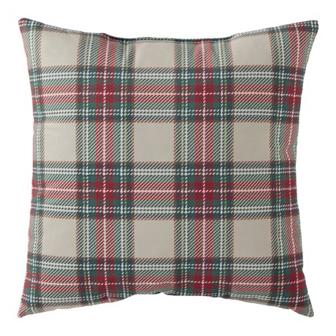 Outdoor/Indoor Harvest Plaid 18 in. L X 18 in. W X 5 in. D - Pillow Perfect