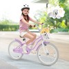 Costway 18'' Kids Bike Toddler Bicycle with Training Wheel Kickstand for 4-8 Years Old Purple/Pink/Turquoise/Blue/Beige/Green - 2 of 4
