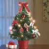 Collections Etc Decorated Prelit Tabletop Christmas Trees - 2 of 2