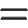 vidaXL Floating Wall Shelves 2 pcs Black 47.2 in.x7.9 in.x1.5 in. - image 3 of 4