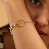 SOHI Women's California Gold The Monnaie Chainlink Bracelet - 4 of 4