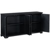 TIRAMISUBEST American Country Style Wooden Sideboard with Pine Doors and Legs, 4 Metal Handles - 4 of 4