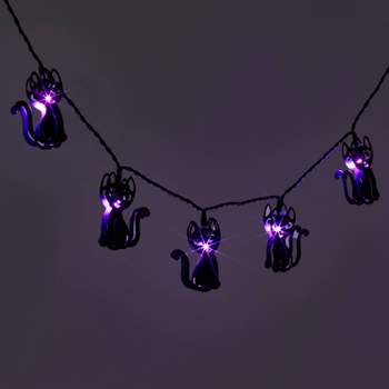10ct LED Cat Halloween Metal String Lights - Hyde & EEK! Boutique™