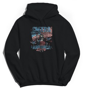 Social Collective Men's Cheers Americana 4Th Of July Long Sleeve Graphic Cotton Sweatshirt Hoodie - 1 of 4
