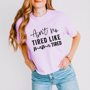 Simply Sage Market Ain't No Tired Like Mama Tired Boxy Crop Top - 1 of 4