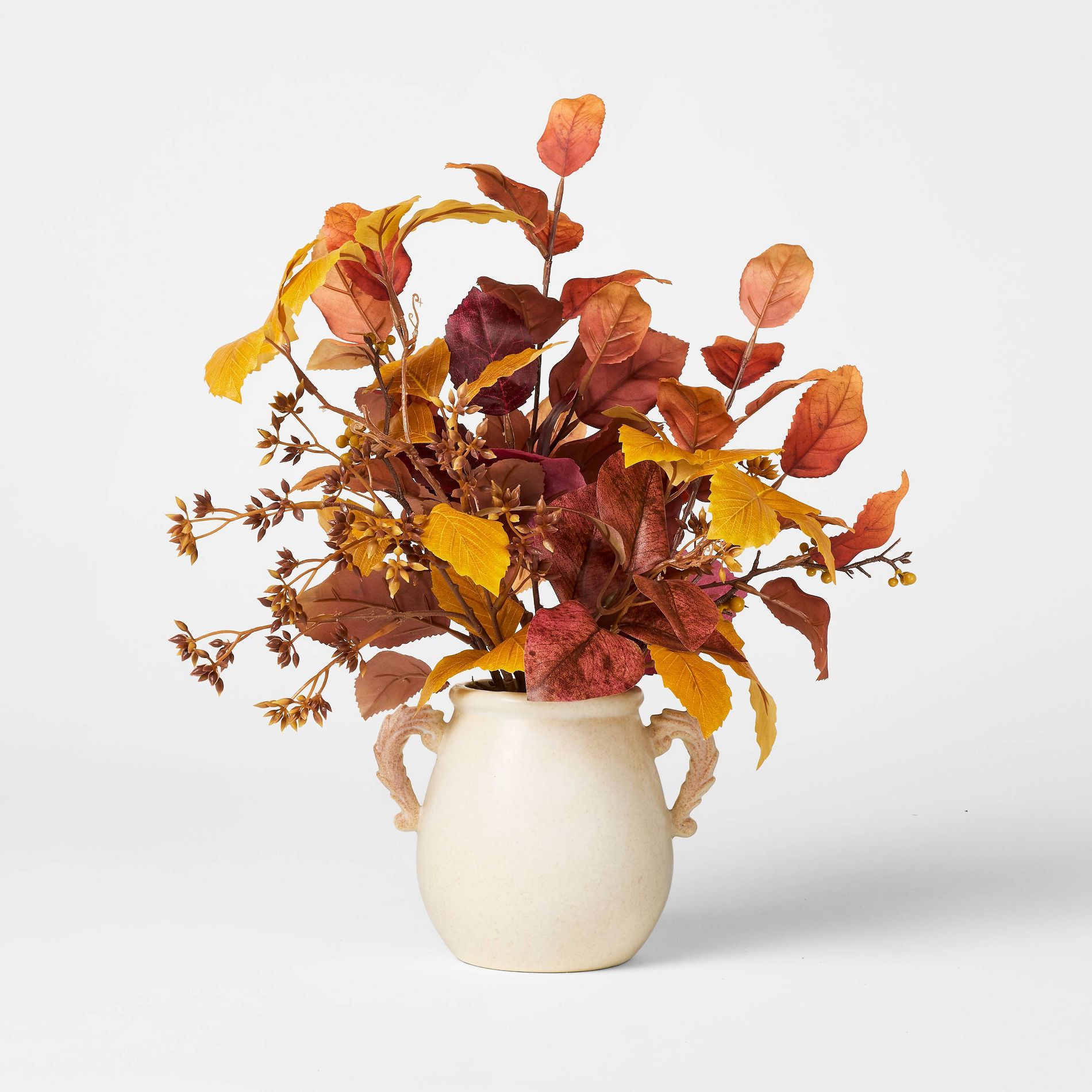 15" Mixed Fall Leaf Arrangement - Threshold™ designed with Studio McGee
