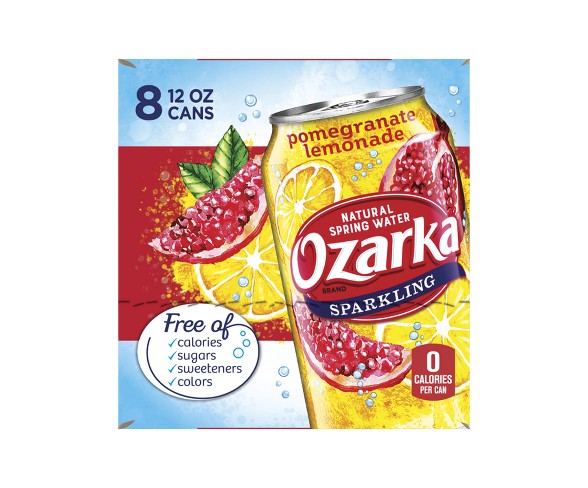 Ozarka Pomegranate Lemonade Flavored Sparkling Water - 8pk/12 fl oz Cans