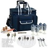 Picnic at Ascot Soft Sided Rolling Cooler with Four Person Picnic Set - 4 of 4