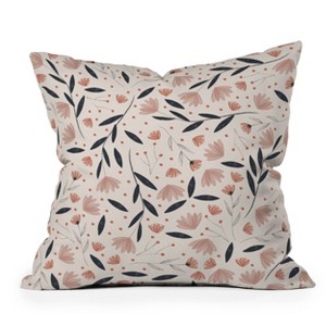 Deny Designs Menina Lisboa Rustic Blue Flowers Square Indoor Throw Pillow - 1 of 4