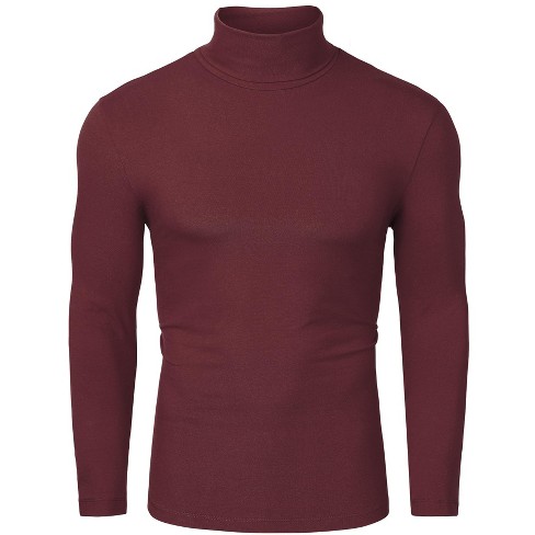 Fashion Men's Fitted Unique Long Sleeve Turtleneck Top