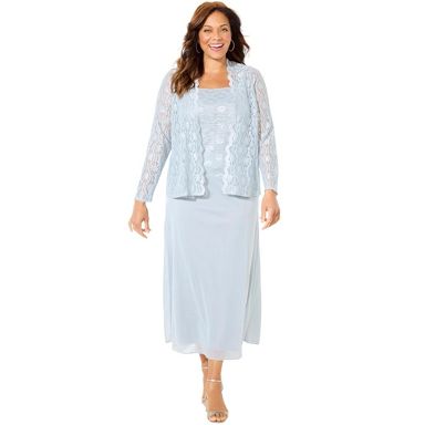 chinese dress ladies Palm Springs Lace Overlay Maxi Dress Blue– Selfie Leslie main image 0