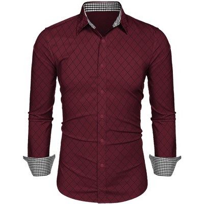 COOFANDY Men's Business Dress Shirt Long Sleeve Slim Fit Casual Button Down Shirt