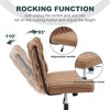 DOMETOUR Armless Office Chair no Wheels Swivel Desk Chair, Height Adjustable for Living Room - 3 of 4