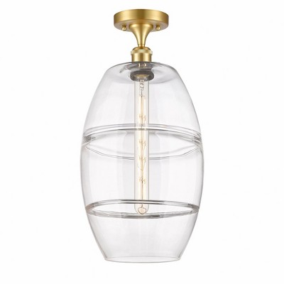 Vaz - 1 Light Semi-Flush Mount In Industrial Style-19.75 Inches Tall and 10 Inches Wide