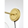 Elegant Lighting Wesson 1 light Brass and Clear plug in wall sconce - 3 of 4