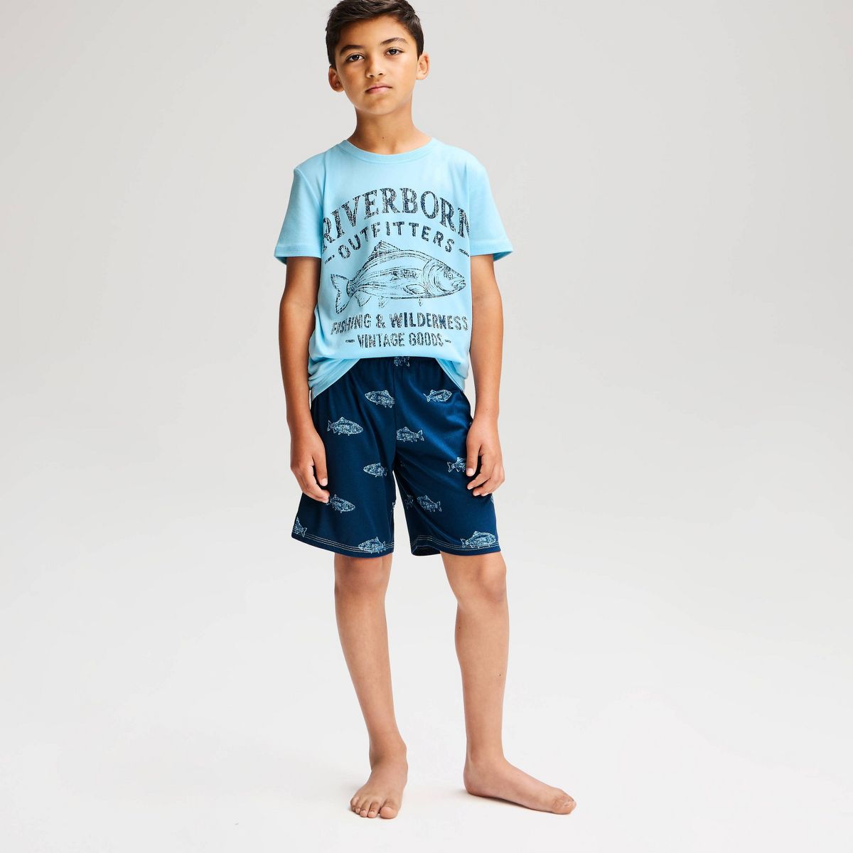Boys' 2pc Short Sleeve T-Shirt and Shorts Pajama Set - Cat & Jack™ - thumbnail 9