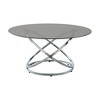 Metal Coffee Table and 2 End Tables with Tempered Glass Top, Chrome Finish and Modern Design for Living Room - 2 of 4