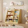 AZL1 Life Concept Decorative Bookshelf Four Tier Kids Book Shelf Wooden Book Display Organizer for Children Using, Beige, 35.5"*15.8"*31.5" - 2 of 4