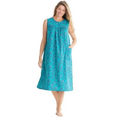 Only Necessities Women's Plus Size Sleeveless Print Lounger