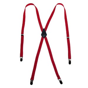 CTM Women's Elastic Clip-End 1/2 Inch Skinny Urban Suspenders - 1 of 4