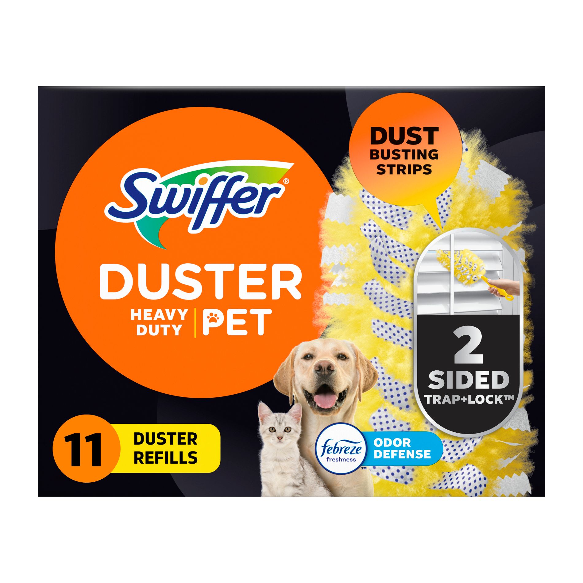 Swiffer Dusters, Pet Heavy Duty Refills with Febreze Odor Defense - Unscented - 11ct