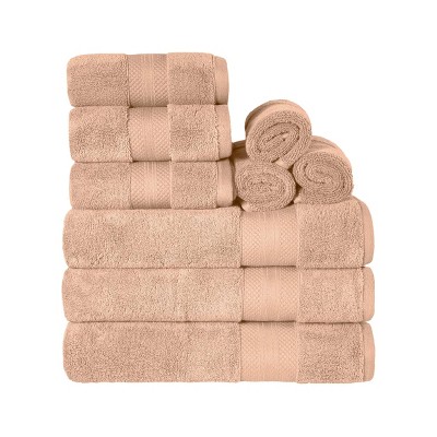 Luxury Cotton Heavyweight Solid Plush Towel Set by Blue Nile Mills