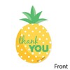 Big Dot of Happiness Tropical Pineapple - Shaped Thank You Cards - Summer Party Thank You Note Cards with Envelopes - Set of 12 - image 3 of 4