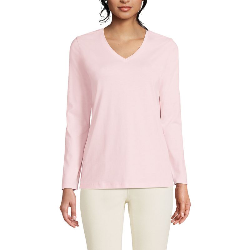 Lands' End Women's Relaxed Supima Cotton T-Shirt, 1 of 5