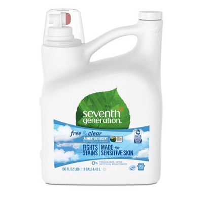 Seventh Generation Natural Liquid Laundry Detergent Free & Clear - 150 fl oz