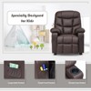 Infans Kids Youth Recliner Chair PU Leather w/Cup Holders & Side Pockets - 4 of 4