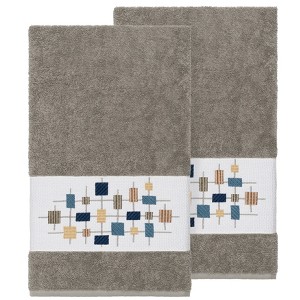 Linum Home Textiles 100% Turkish Cotton KHLOE Embellished Towel Set - 1 of 2