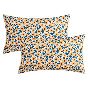 REGALWOVEN Floral Pattern Decoration Throw Pillow Cover for Outdoor Indoor 2 Pcs - 1 of 4