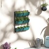 Outsunny 3-Tier Wall Planter with 6 Pots for Indoor and Outdoor Use, Hanging Plant Holder, Self Draining Wall Mounted Planter - 2 of 4