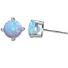 Guili Baby/Kids Sterling Silver Cubic Zirconia Earrings for a Sparkling Look - Colors: Red, Purple, Clear, Blue, Green, White, Yellow. - 3 of 3