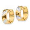 Black Bow Jewelry Diamond Cut Hinged Hoops in 14k Yellow Gold, 15mm (9/16 Inch) - 2 of 4