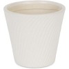 Cheung's Currula Tapered Curved Swirl Pattern Ceramic Pot - Small - White - 2 of 3