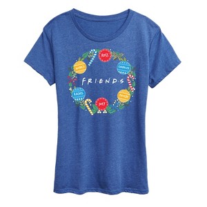 Women's - Friends - Christms Wreath Logo Short Sleeve Graphic T-Shirt - 1 of 4