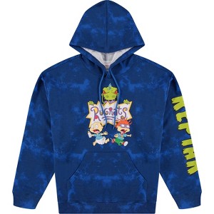 Mens Nickelodeon Rugrats Reptar Hoodie - Rugrats Reptar Tommy and Chuckie Tie Dye Sweatshirt - 1 of 4