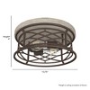 Hunter Fans 13.25" Langwood Ceiling Light Onyx Bengal Finish - Elegant Flush Mount with Intricate Latticework Design - 2 of 4