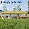 GustoWave Portable Outdoor 10x30 Ft Pop Up Canopy with 8 Sidewalls for camping - 3 of 4