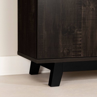 Bellami Black Wood Buffet with Wine Storage