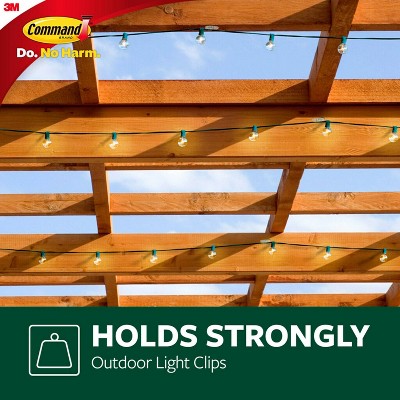 Clear Outdoor Light Clips with Adhesive Strips, 30-Pack