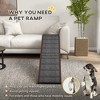 SKYONE Pet Ramp for Dogs/Cats with Non-Slip Carpet, Top Pause Platform, 74"x16"x25", Brown/Grey - 4 of 4