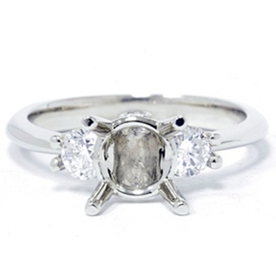 Pompeii3 1/3ct Diamond Semi-Mount Engagement Ring 14K Setting