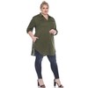 Plus Size Stretchy Tunic -White Mark - 3 of 4