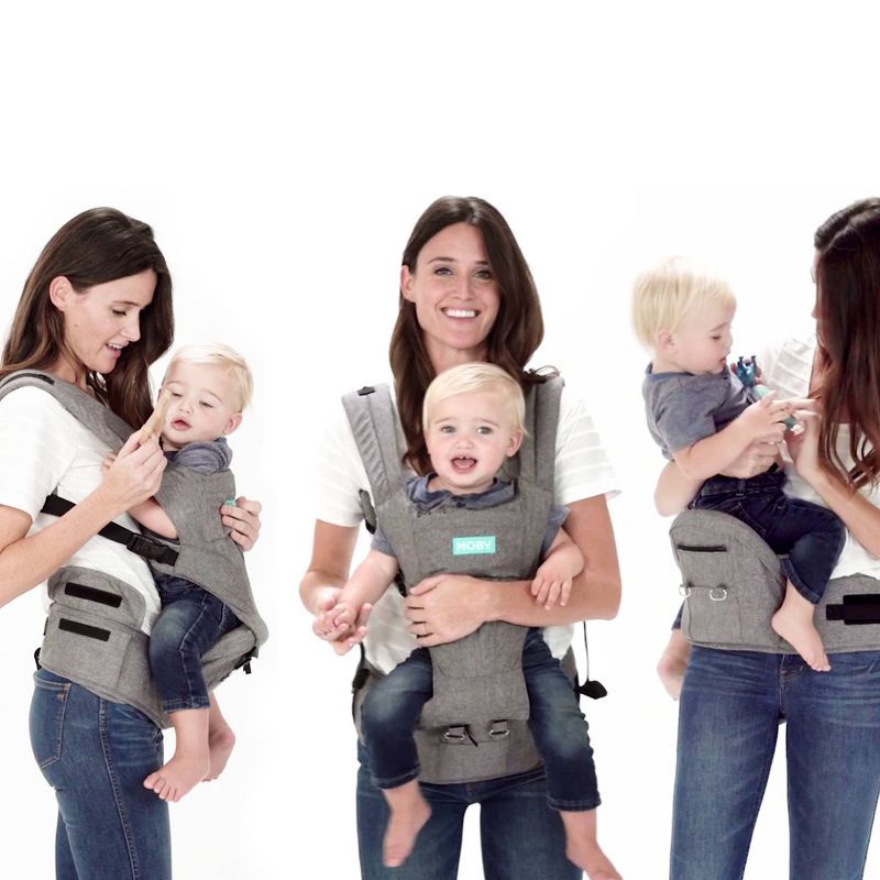 Moby 2-in-1 Baby Carrier + Hip Seat - Gray, 3 of 19