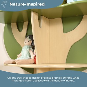 Guidecraft Kids Tree Bookshelf: Library Bookcase, Toddler Book 