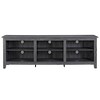 70" MDF Modern Transitional 3-Shelf Open Storage TV Stand with Adjustable Shelves and Cord Management for Living Room and Bedroom - 2 of 4