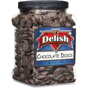 Mint Crunch Chocolate Discs by It's Delish, 2.5 Lbs Jumbo Container - 1 of 4